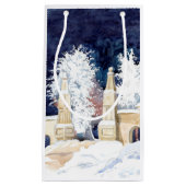 Wintergate bij nacht (schets) klein cadeauzakje (Voorkant)