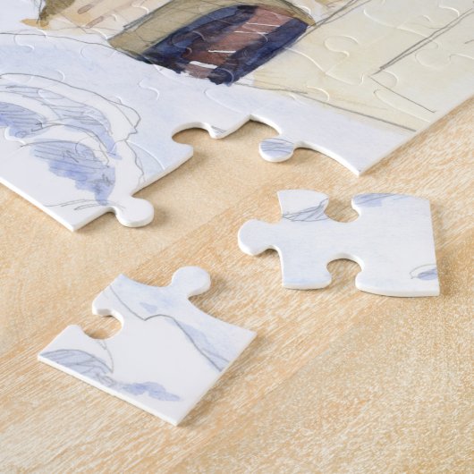 Wintergate bij nacht (schets) legpuzzel (Zijkant)