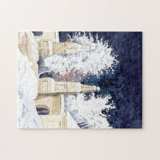 Wintergate bij nacht (schets) legpuzzel (Horizontaal)