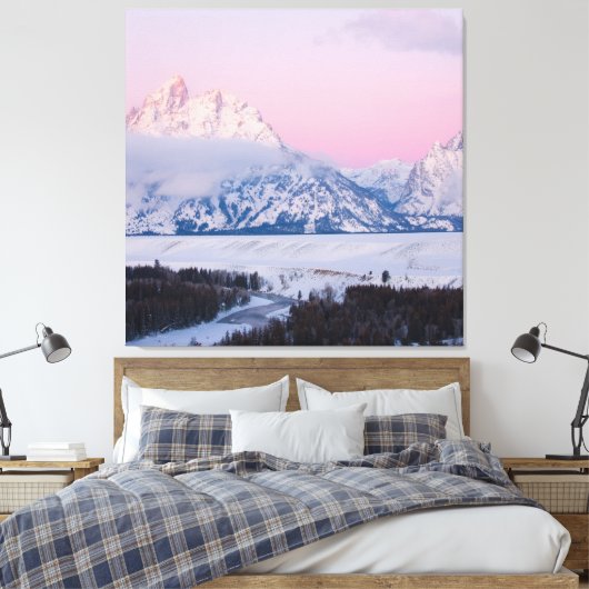 Wintergebergte Canvas Afdruk (Insitu (Slaapkamer))