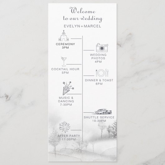 Wintergebergte - het programma voor het weduwen va programmakaart (Voorkant)