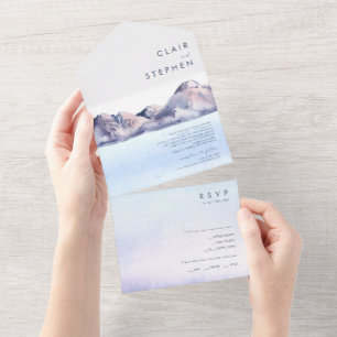 Wintergebergte in één uitnodiging