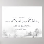 Wintergebergte Kies een zitplaats zonder zijband Poster (Voorkant)