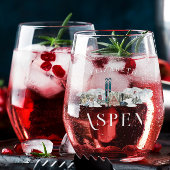 Wintergebergte | Ski Bachelorette Party Wijnglas Zonder Voet