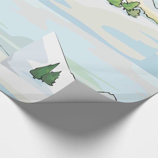 Wintergebergte — Snowy Landschap Cadeaupapier (Hoek)