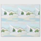 Wintergebergte — Snowy Landschap Cadeaupapier (Vlak)