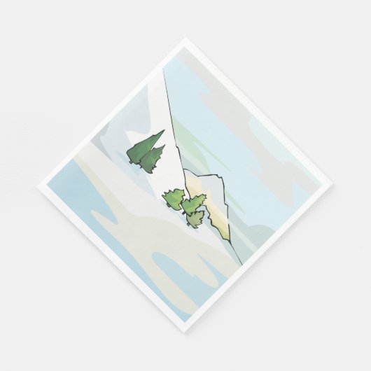 Wintergebergte — Snowy Landschap Servet (Hoek)