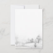 Wintergeborene wint-bruiloft-menu Keuze Antwoord (Achterkant)