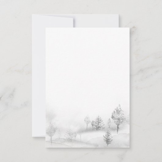 Wintergeborene wint-bruiloft-menu Keuze Antwoord (Achterkant)