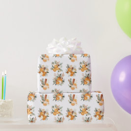 Wintergedroogde sinaasappels Kerst cadeaupapier