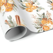 Wintergedroogde sinaasappels Kerst cadeaupapier (Rol Hoek)