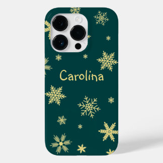 wintergeel blauwgroen patroonnaam Case-Mate iPhone 14 pro hoesje