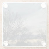 Wintergefluister Glazen Onderzetter (Achterkant)