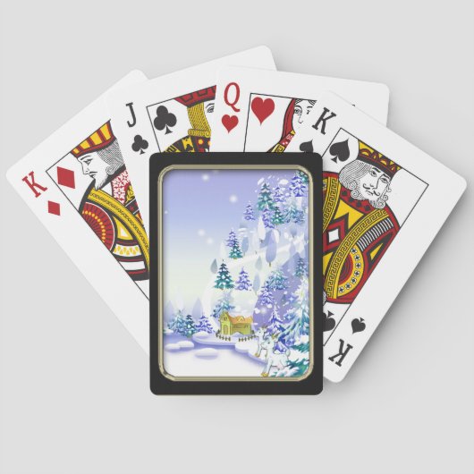 Wintergeit spelend pokerkaarten (Achterkant)