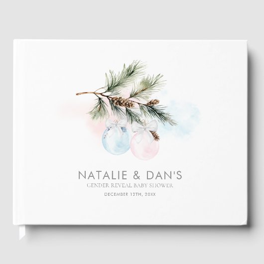 Wintergender onthullen Baby shower Gastenboek (Voorkant)