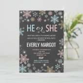 Wintergendergelijkheid Openbaar Baby shower Kaart (Staand voorkant)