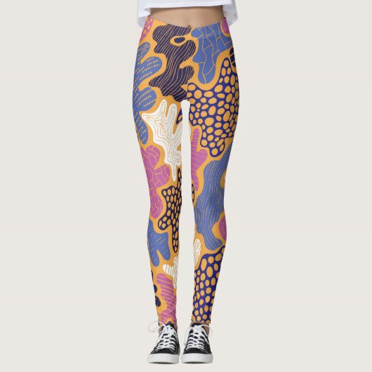 Wintergeraspte wijn: gemengde media leggings (Voorkant)