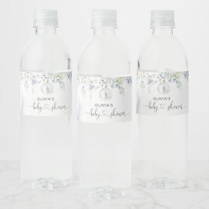 Wintergeslachtsneutrale eucalyptus waterfles etiket