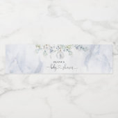 Wintergeslachtsneutrale eucalyptus waterfles etiket (Enkel label)