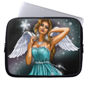 Wintergevleugelde Fee Laptop Sleeve