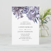 wintergevoelige hydrangea floral Wedding Kaart (Staand voorkant)