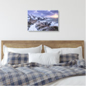 Winterglans op de Cornische kust Canvas Afdruk (Insitu (Slaapkamer))