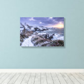 Winterglans op de Cornische kust Canvas Afdruk (Insitu (Houten vloer))