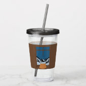 Winterglas met Acryl Sneeuwbal Drinkbeker (Achterkant)
