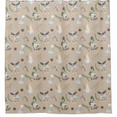 Wintergnomen en het deer Shower-gordijn Douchegordijn (Voorkant)