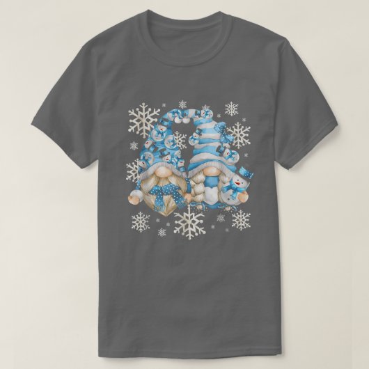 wintergnomen met sneeuwvlokken t-shirt (Design voorkant)