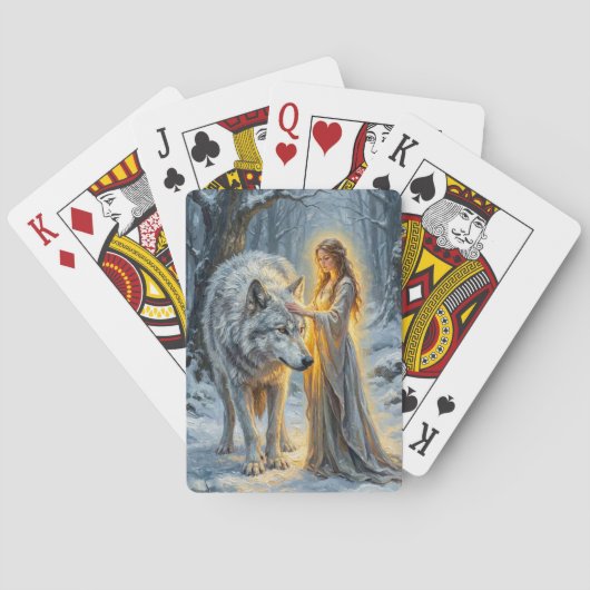 Wintergodin & Witte Wolf Pokerkaarten (Achterkant)