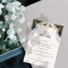 Wintergolven met Golden Wings Wedding Detail Kaart