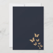 Wintergolven met gouden vleugels bruiloft kaart (Achterkant)