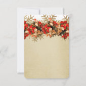 Wintergoud/Rode Ornamenten Sla de datum op Save The Date (Achterkant)