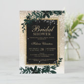 Wintergoud typografie bladsneeuw vrijgezellenfeest kaart (Staand voorkant)