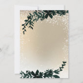 Wintergoud typografie bladsneeuw vrijgezellenfeest kaart (Achterkant)