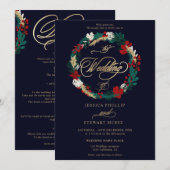 Wintergouden marineschijf, allemaal in één calligr kaart (Voorkant / Achterkant)