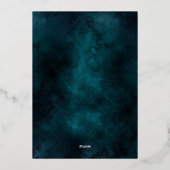 Wintergouden sneeuw groene kerst folie feestdagenkaart (Achterkant)