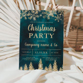 Wintergouden sneeuw groene kerst kaart