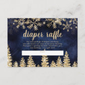 Wintergouden sneeuw voor de baby van het luiderwag informatiekaartje (Voorkant)