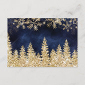 Wintergouden sneeuw voor de baby van het luiderwag informatiekaartje (Achterkant)