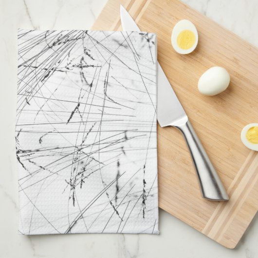 wintergras op sneeuw theedoek (Quarter Fold)