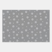 Wintergrays, polarkorrels, gecooerdineerde sneeuwv inpakpapier vel (Voorkant 3)