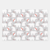 Wintergrays, polarkorrels, gecooerdineerde sneeuwv inpakpapier vel (Voorkant)