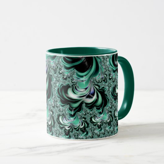 Wintergreen Fractal Forest Landscape Abstract Mok (Voorkant rechts)