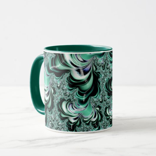 Wintergreen Fractal Forest Landscape Abstract Mok (Voorkant links)