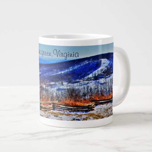 Wintergreen Virginia Mountain Ski Resort in Winter Grote Koffiekop (Voorkant rechts)