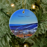 Wintergreen Virginia Mountain Ski Resort in Winter Keramisch Ornament<br><div class="desc">Wintergreen Virginia . Foto door Adriana Holmes</div>