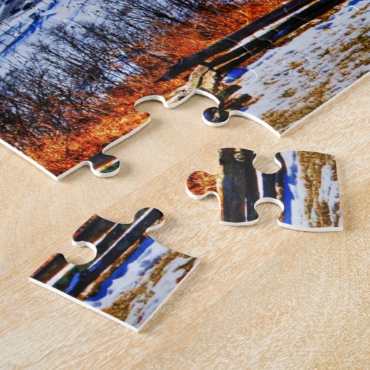 Wintergreen Virginia Mountain Ski Resort in Winter Legpuzzel (Zijkant)