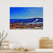 Wintergreen Virginia Mountain Ski Resort in Winter Poster (Keuken)